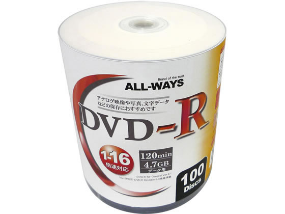 All-ways f[^p DVD-R 4.7GB 16{ 100 VNpbN